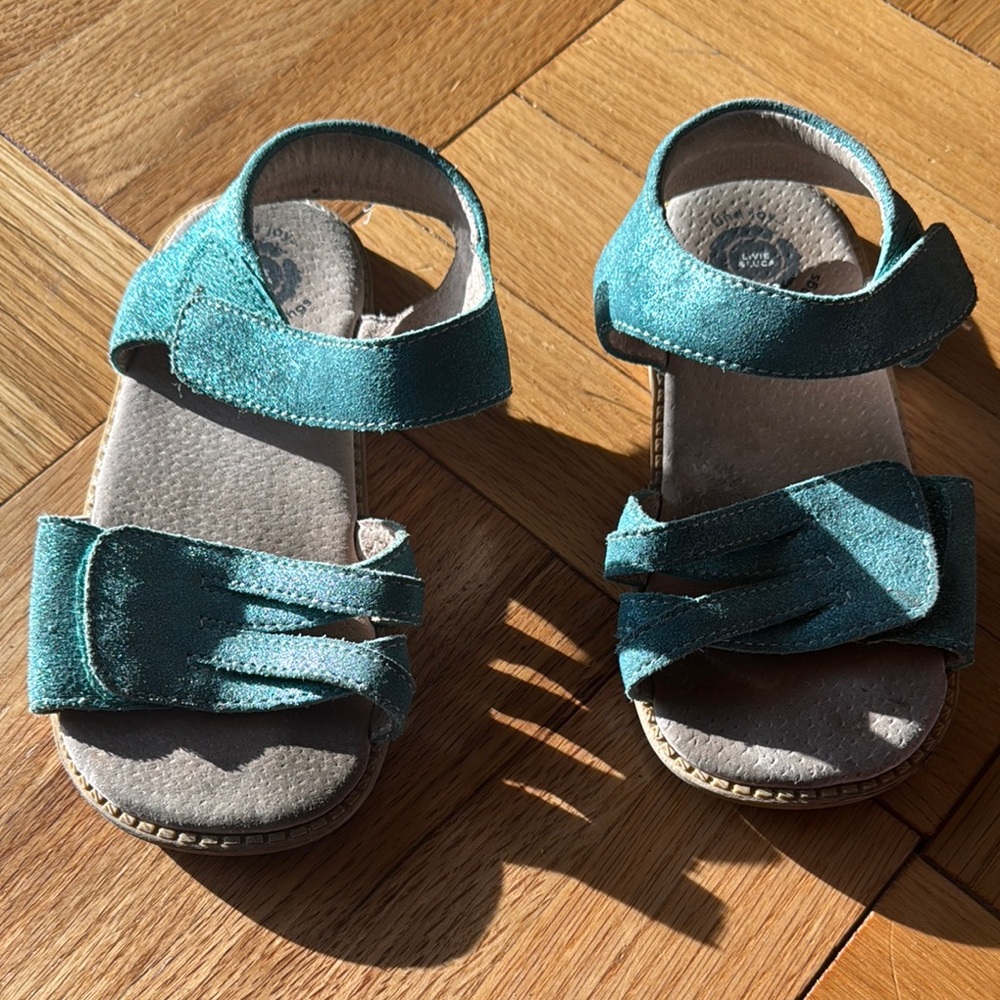 Livie & Luca Green Sandals with Multiple Straps
